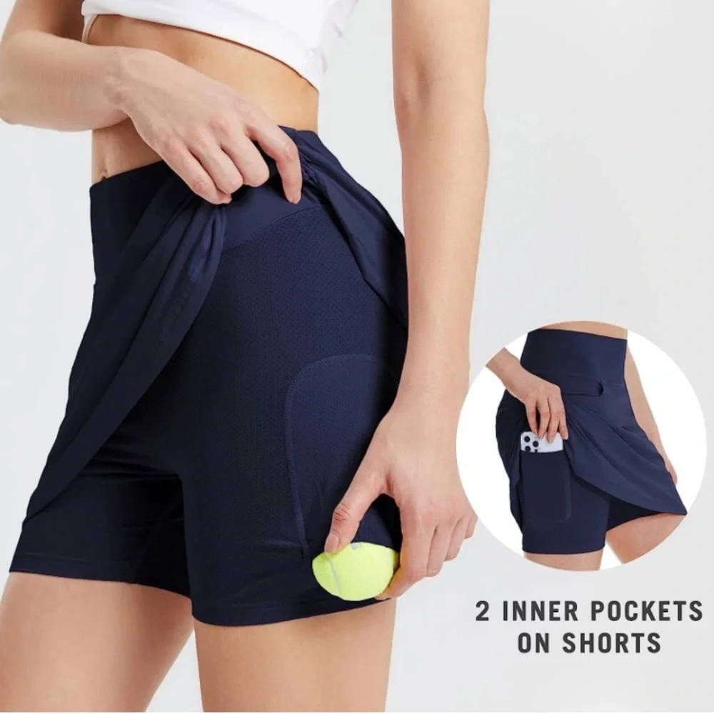 BALEAF Skorts High Waisted w/ Pockets - Picture 3 of 12